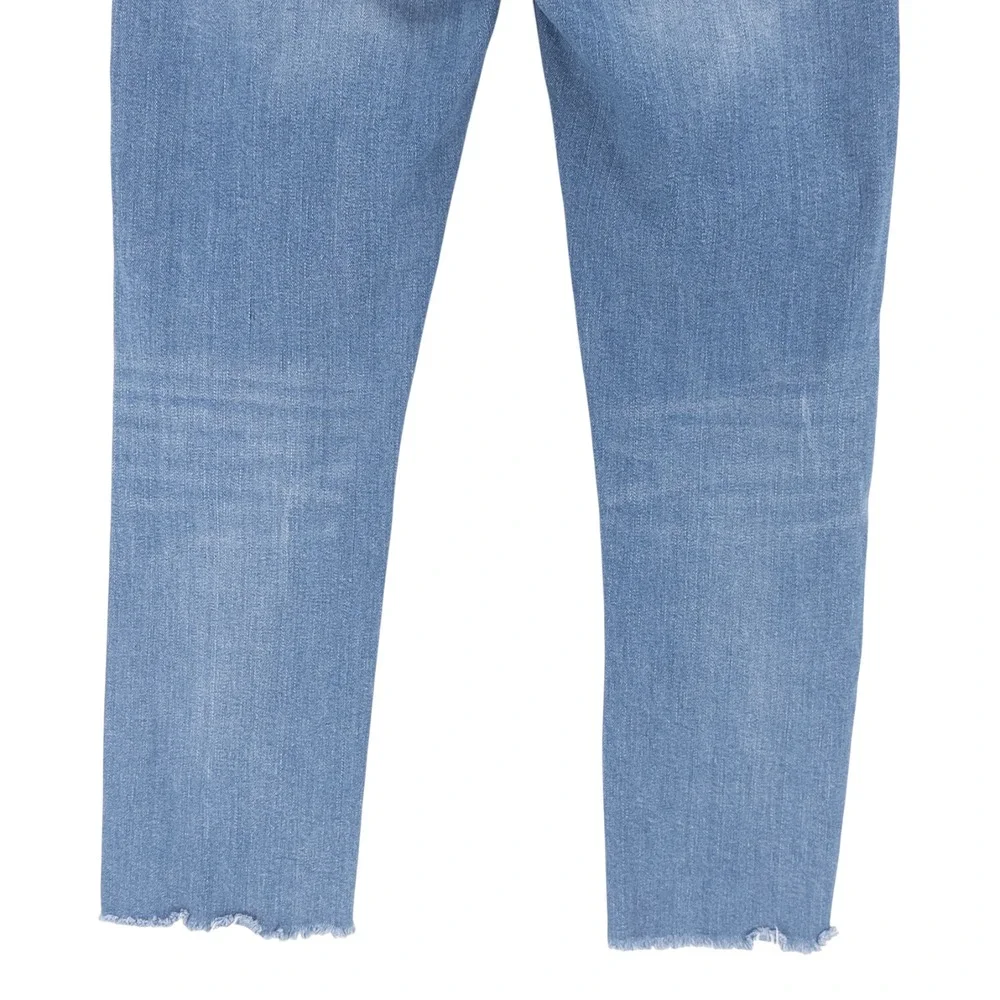 Anthropologie Pilcro Women's Size 27 Slim Straight Jeans Blue Raw Hem 25